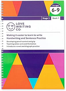 Love Writing Co. Age 6-9 Years Handwriting Practice Book For Children, KS1/KS2 | 58 Pages of Fun Activities to Practice Pencil Control, Letter Formation and Cursive Writing