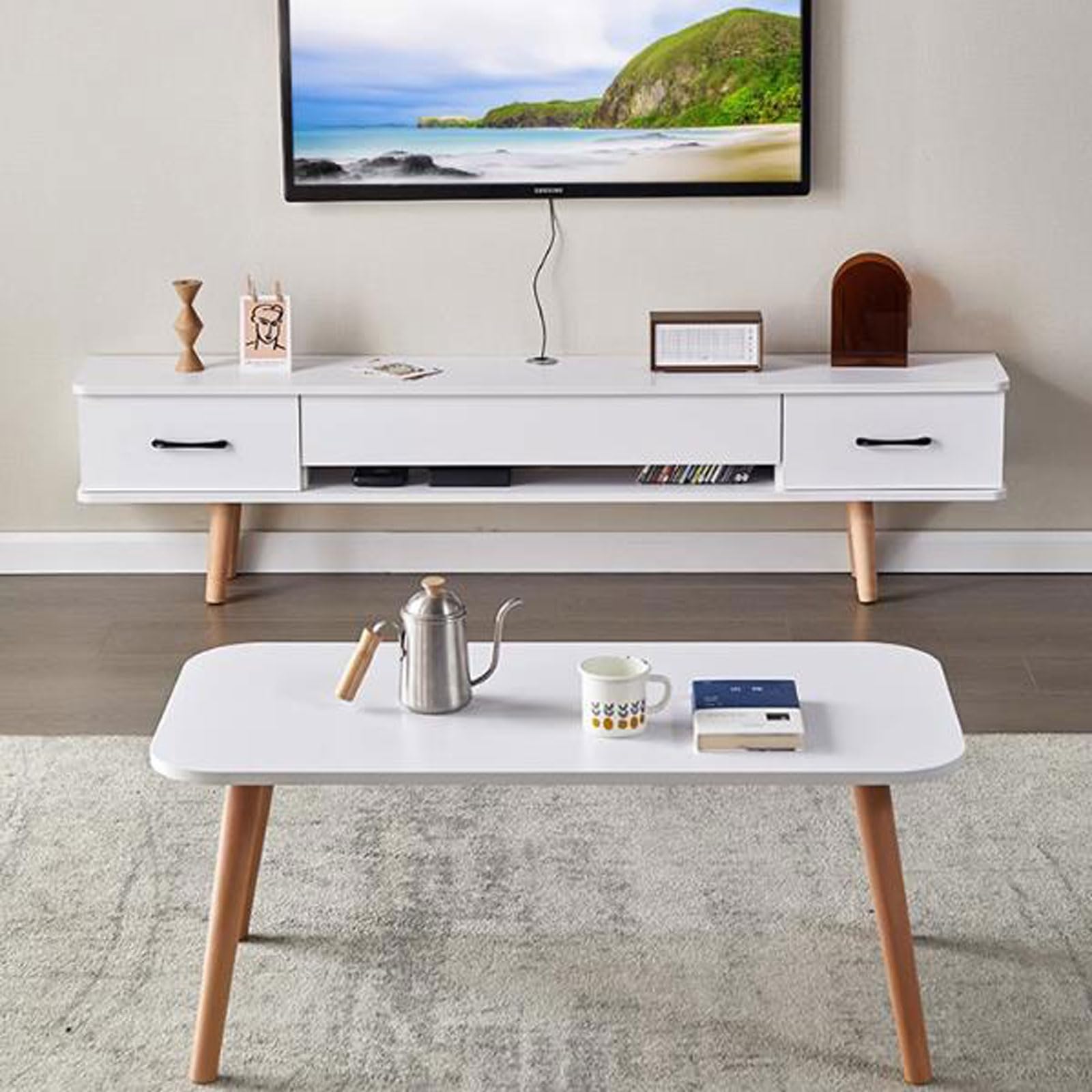 Mobile TV a parete Mensola TV mobile Mensola a muro Supporto TV Media TV Console Staffa TV Camera da letto Mobile del soggiorno Apparecchiature audiovisive Ripiani Scaffale per libri