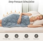 Wemore Weighted Lap Blanket 7lbs for Adults, Small Weighted Blanket for Travel, Calming, Relaxing, Napping and Sleeping, All-Season Weighted Lap Pad, Machine Washable, Light Grey 24x29 inches | Weighted Lap Pad for Relaxation, Stress Relief & Better