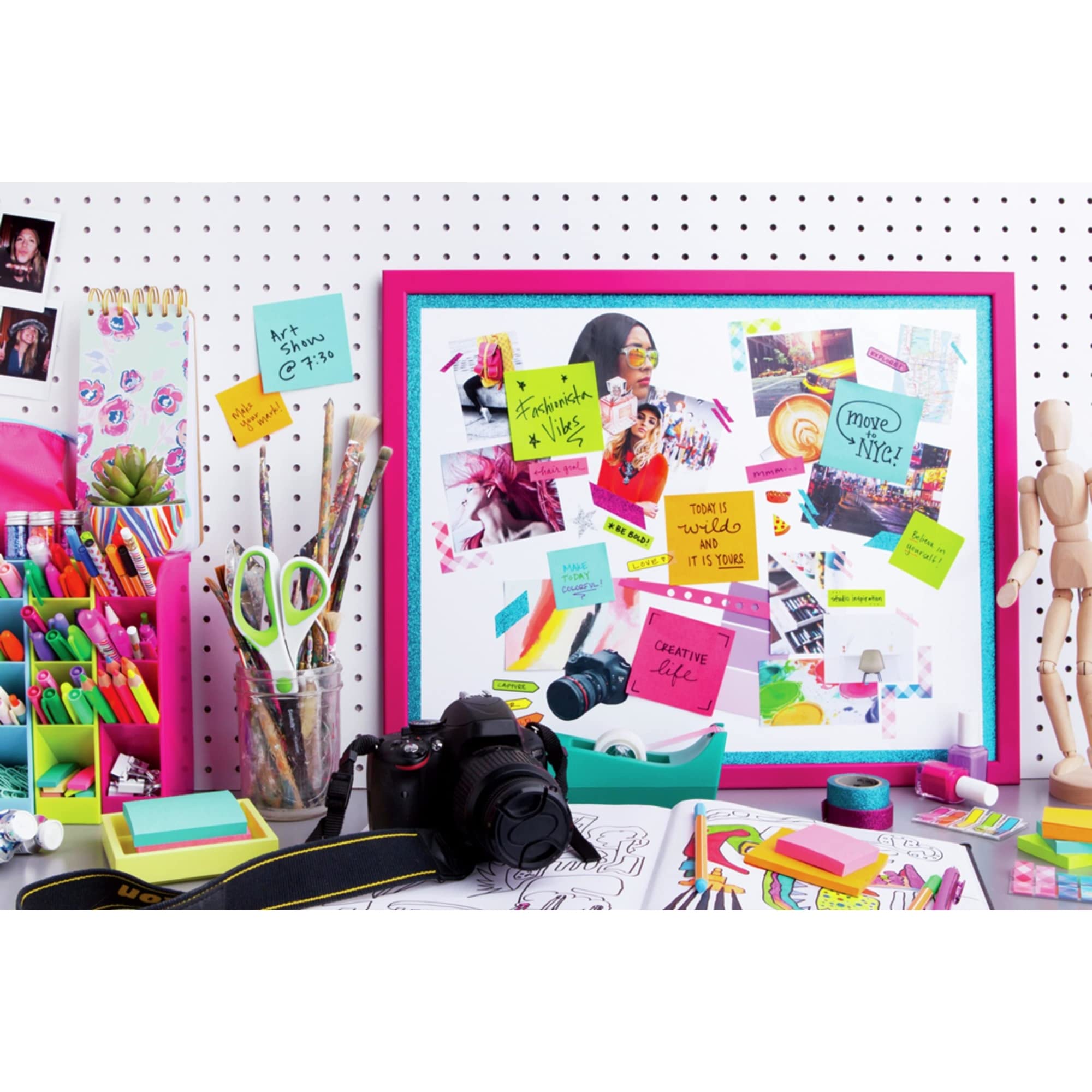 Post-it® Haftnotizen, 7,6 x 7,6 cm, verschiedene Farben, 90 Blatt pro Block, 12 Blöcke