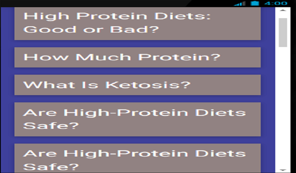 The Good and Bad of High Protein for Android