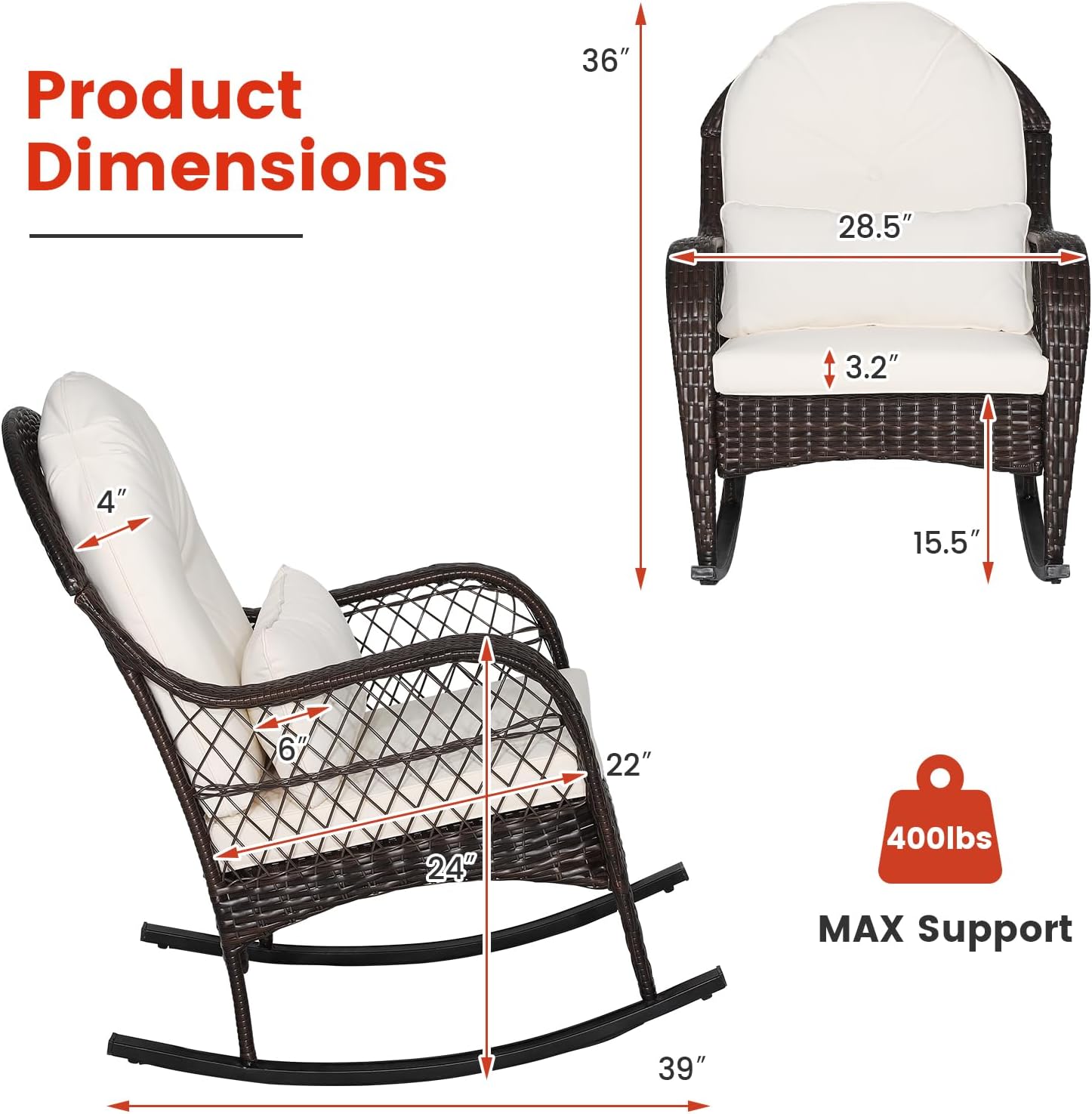 Relax in Style: Review of the MEDIMALL Outdoor Wicker Rocking Chair