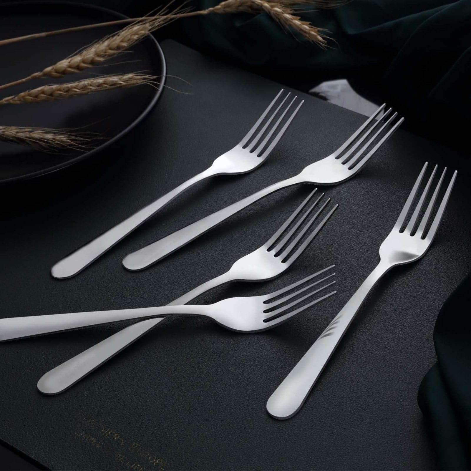 Unokit 24-Piece Stainless Steel Dinner Forks Silverware - 7.1 Inch Silver Dinner Forks Set of 24, Flatware Set for Home, Kitchen or Restaurant, Mirror Polished, Dishwasher Safe — Amazon image 4