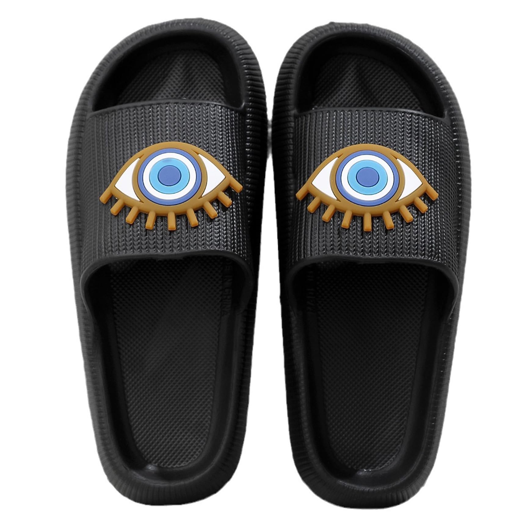 WIRETRAN Women's Men's Checkerboard Slippers Shower Sandals Quick Drying Thick Sole Non-Slip Lightweight Household Bathroom Checkered Slippers Garden