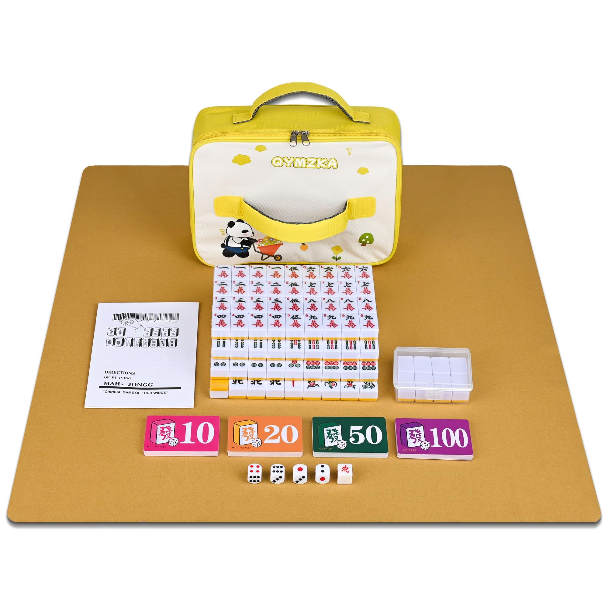 Amazon.com: QYMZKA Chinese Small Mahjong Set, 144 Numbered