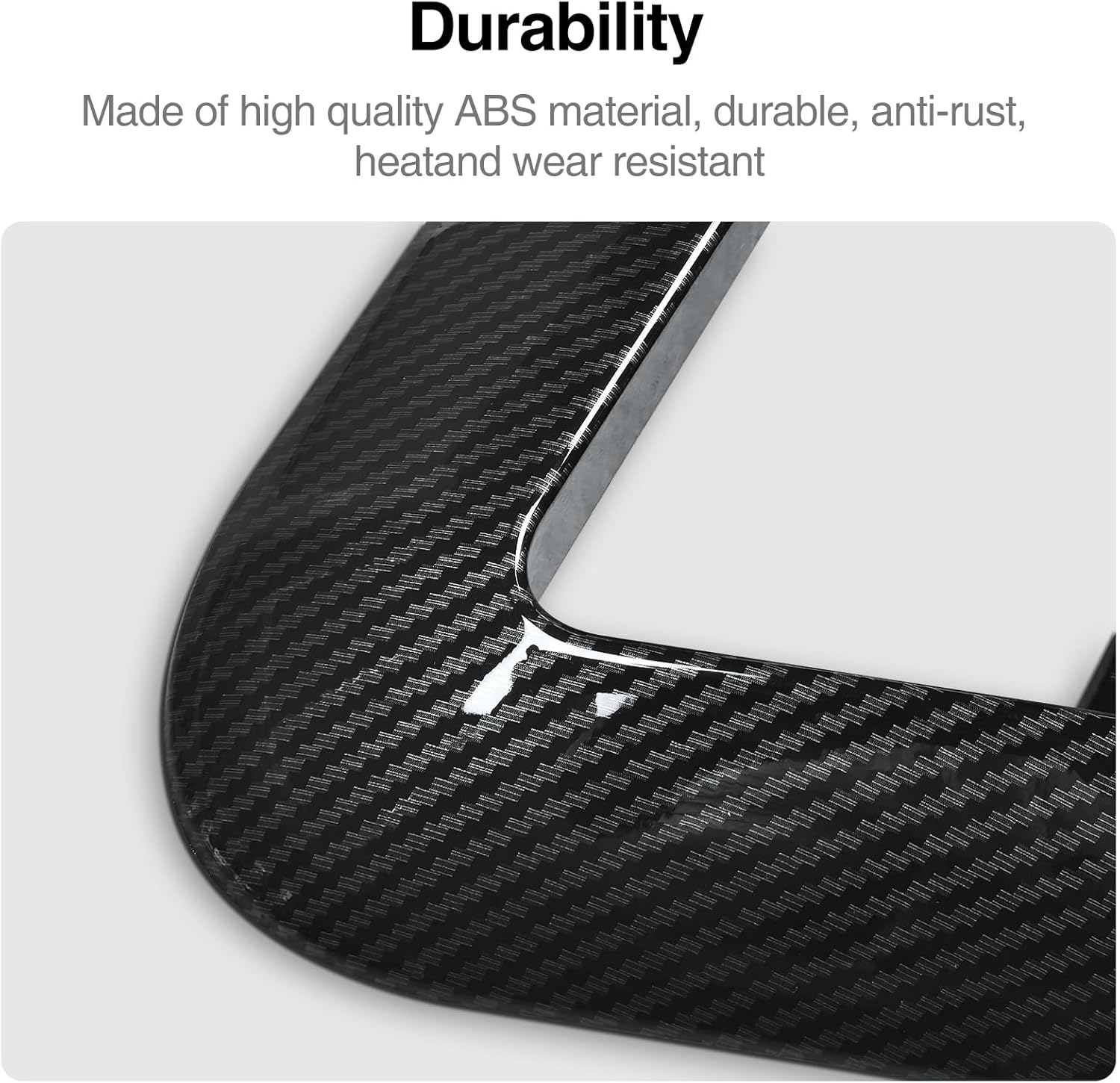 for Tesla Model Y Juniper 2025-2026 Front Fog Light Cover Trim Eyebrow Frame Decorative Accessories(Glossy Carbon Fiber Pattern)