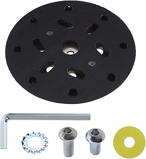 6 Inch 17 Holes Sanding Disc Pad Backing Sander Hook and Loop Sander Replacement Pad Compatible with Makita BO6030 & BO6040 Festool RO1 ES150 ET2