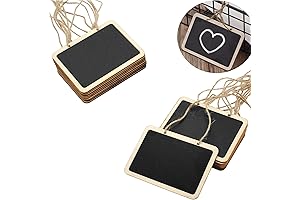 Reusable Blackboard Tag Chalkboard Tags Message Board Signs with Jute Twine