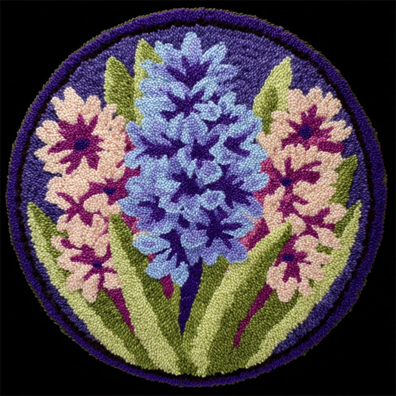 Kitquiver I Tapestry Kits For Adults Purple Hyacinth 100X100cm