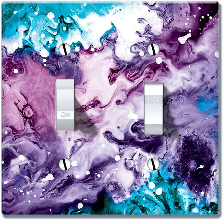 WIRESTER Double Gang Toggle Light Switch Plate/Wall Plate Cover - Blue Ocean Wave