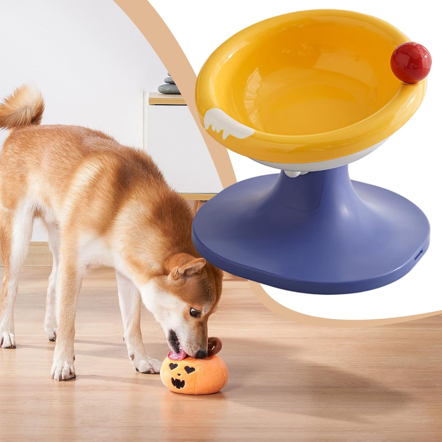 猫のボウルを高め、猫のボウルを上げました | 屋内用に盛り上がった猫のボウル | ウィスカーフレンドリーフィーダースタンド、調整可能