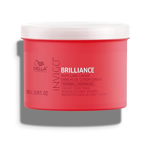 Wella Professionals Invigo Color Brilliance - Mascarilla para cabello de color fino o normal tratamiento acondicionador máscara de vibración de