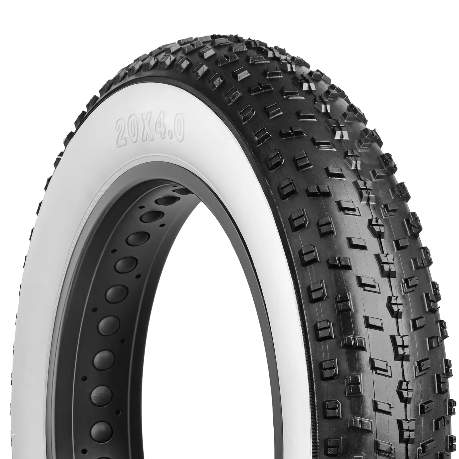 Hycline Fat Bike Replacement Tire: 20x4.0/26x4.0 Inch High-Performance Wear-Resistant Folding MTB Bicycle Tires, All-Terrain High-Density for Street or Trail Riding