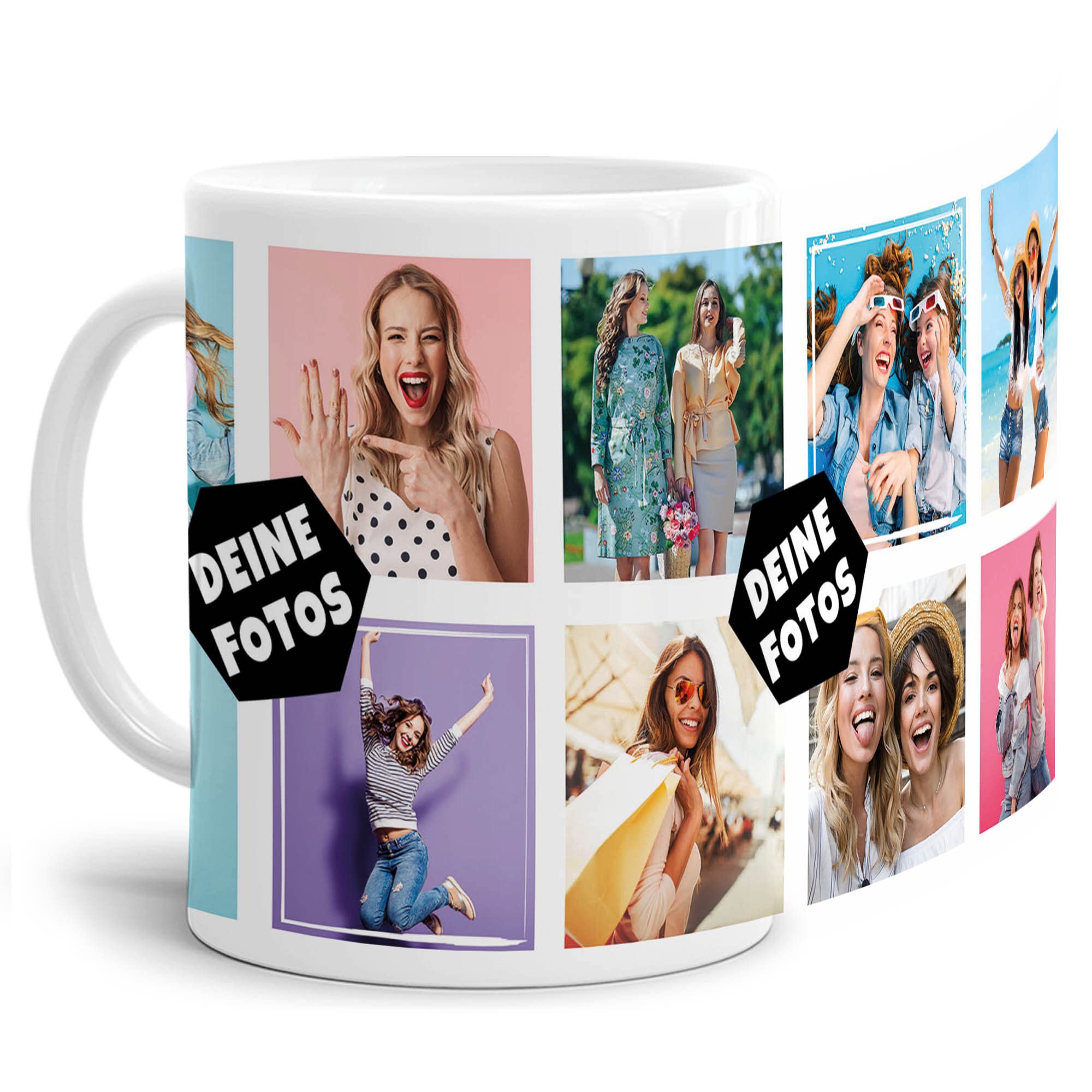Personalisiert Foto-Tasse – Mit Bis Zu 5 Fotos, 300 Ml, Spülmaschinen- & Mikrowellengeeignet, Beidseitig Bedruckt, Made In Germany