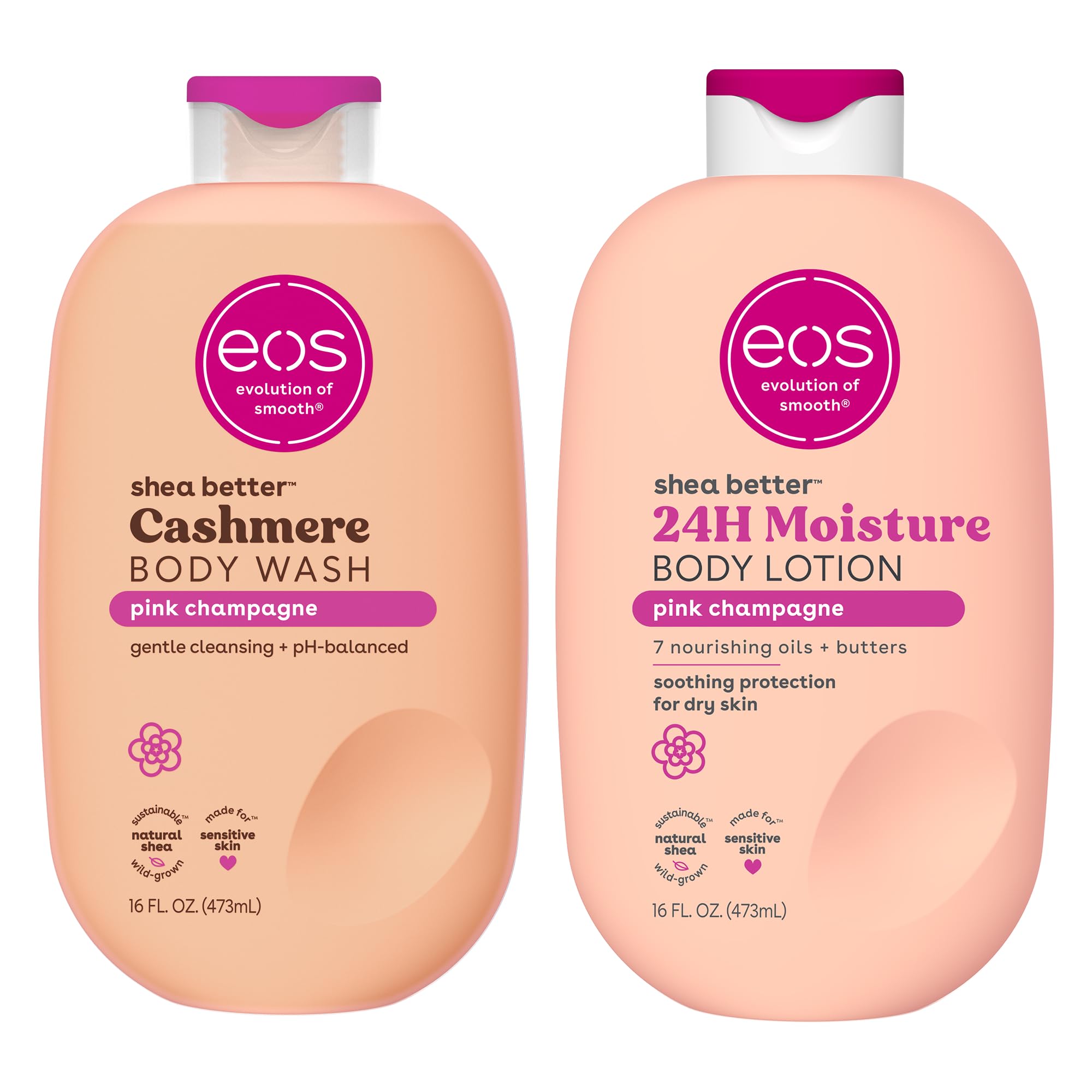 eos Shea Better Body Lotion+ Body Wash, Pink Champagne