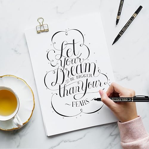 Miniatura 7 de Deli Marcadores permanentes de doble punta, punta fina y punta ultra fina para firma y marcado, negro, 12 unidades