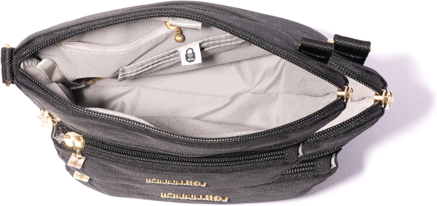 Baggallini Modern Pocket Crossbody Bag for Women, 8.5"x8.5" Handbag Purse with RFID, Lightweight Water-Resistant - Image 9