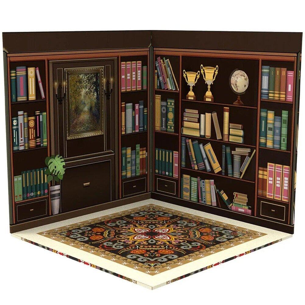 Sanfly Style1 1/12 Scale Display Backdrop Organizer Decoration Background Storage Scene For Action Figures Diecast Car Dolls Layout