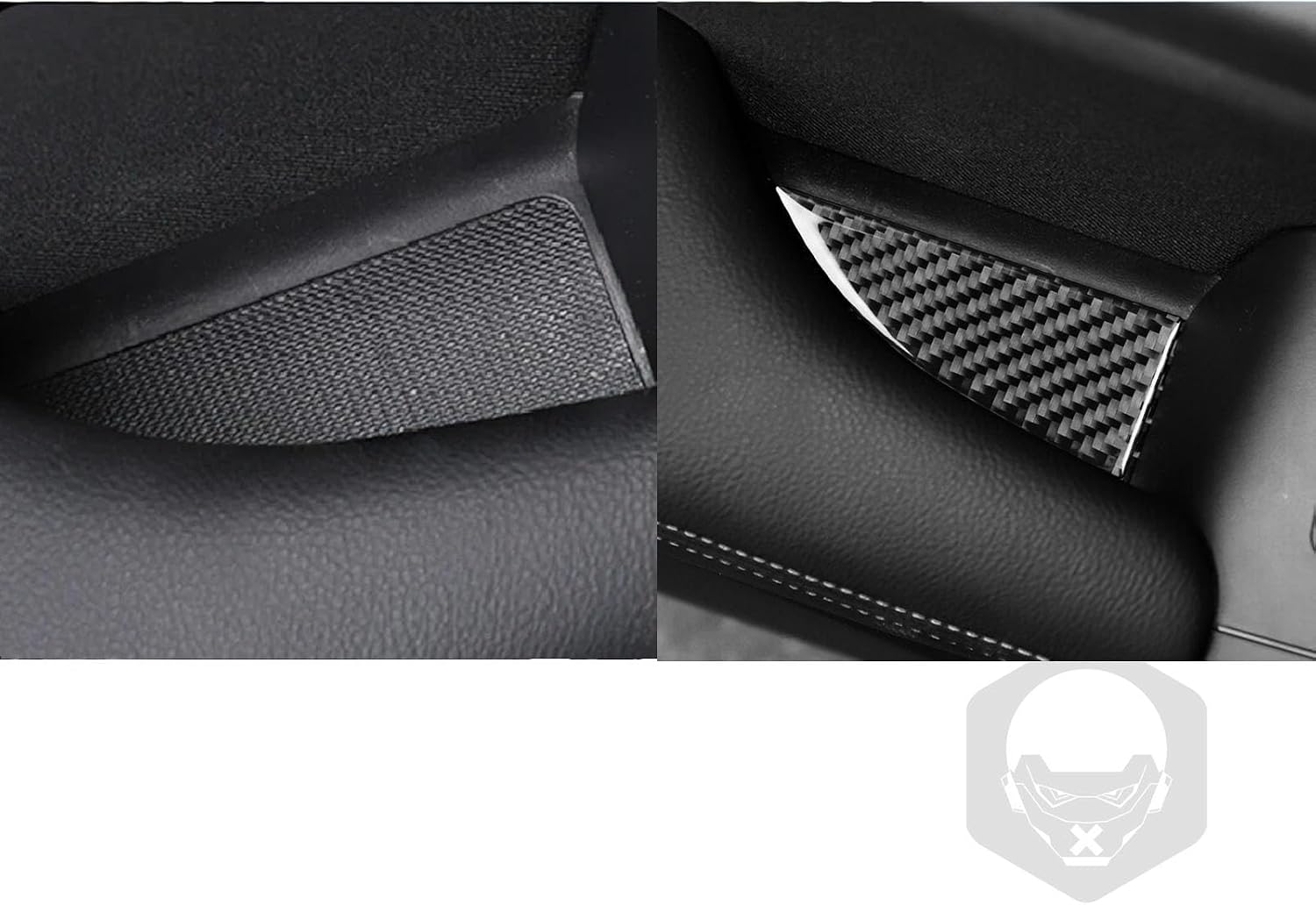 Real Carbon Fiber Interior Accessories Sticker Compatible with Honda 11th Gen Civic/Civic Hybrid 2022 2023 2024 2025 2026 Car Inner Door Panel Trim Strip Decor Decal Cover Black