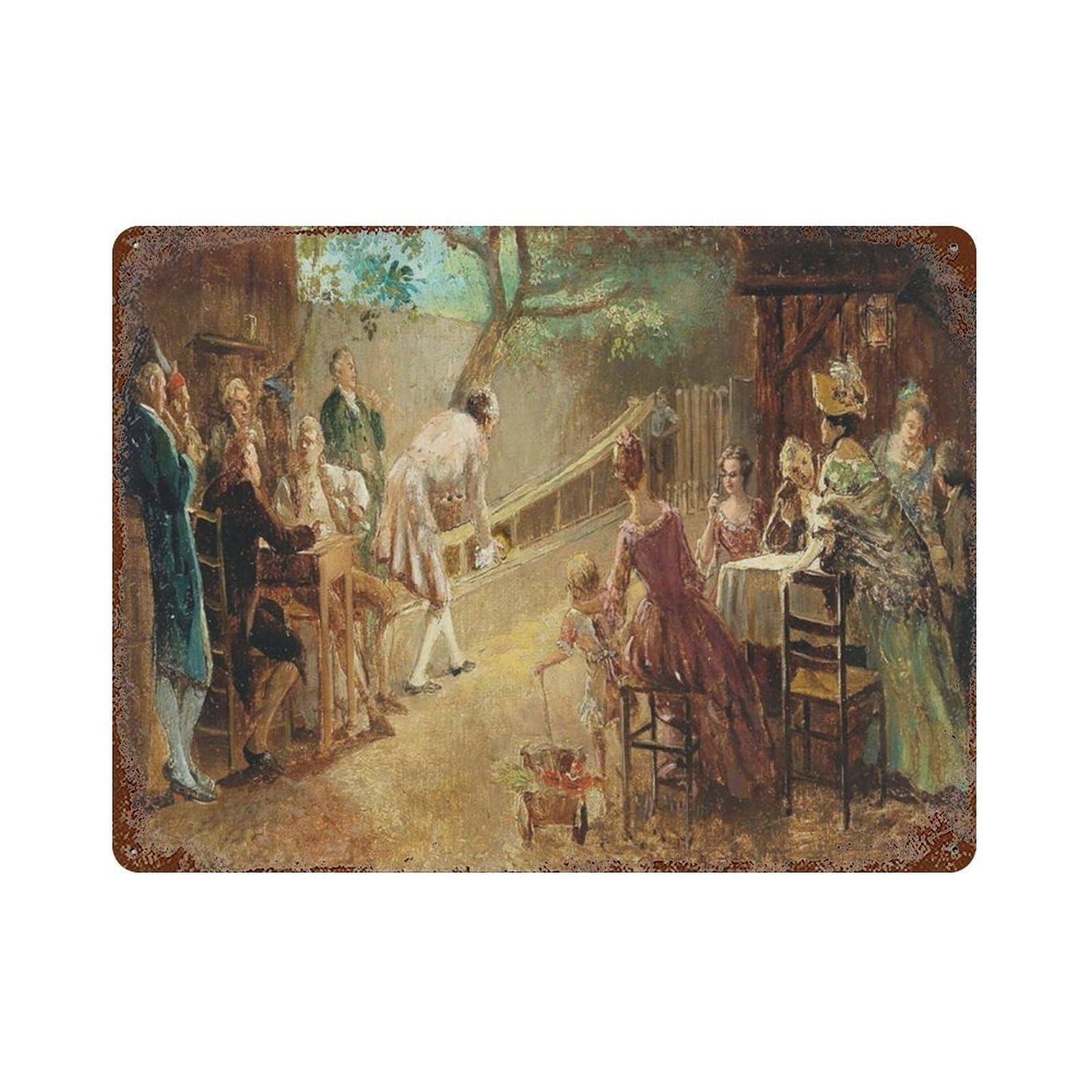 xiaoxiaoshen Vintage Bowling Alley Painting_ Sport Wall Decor Art Metal Tin Poster Modern Home Decor Art Home Bar Shop Decorations Vintage Sign 30x40cm