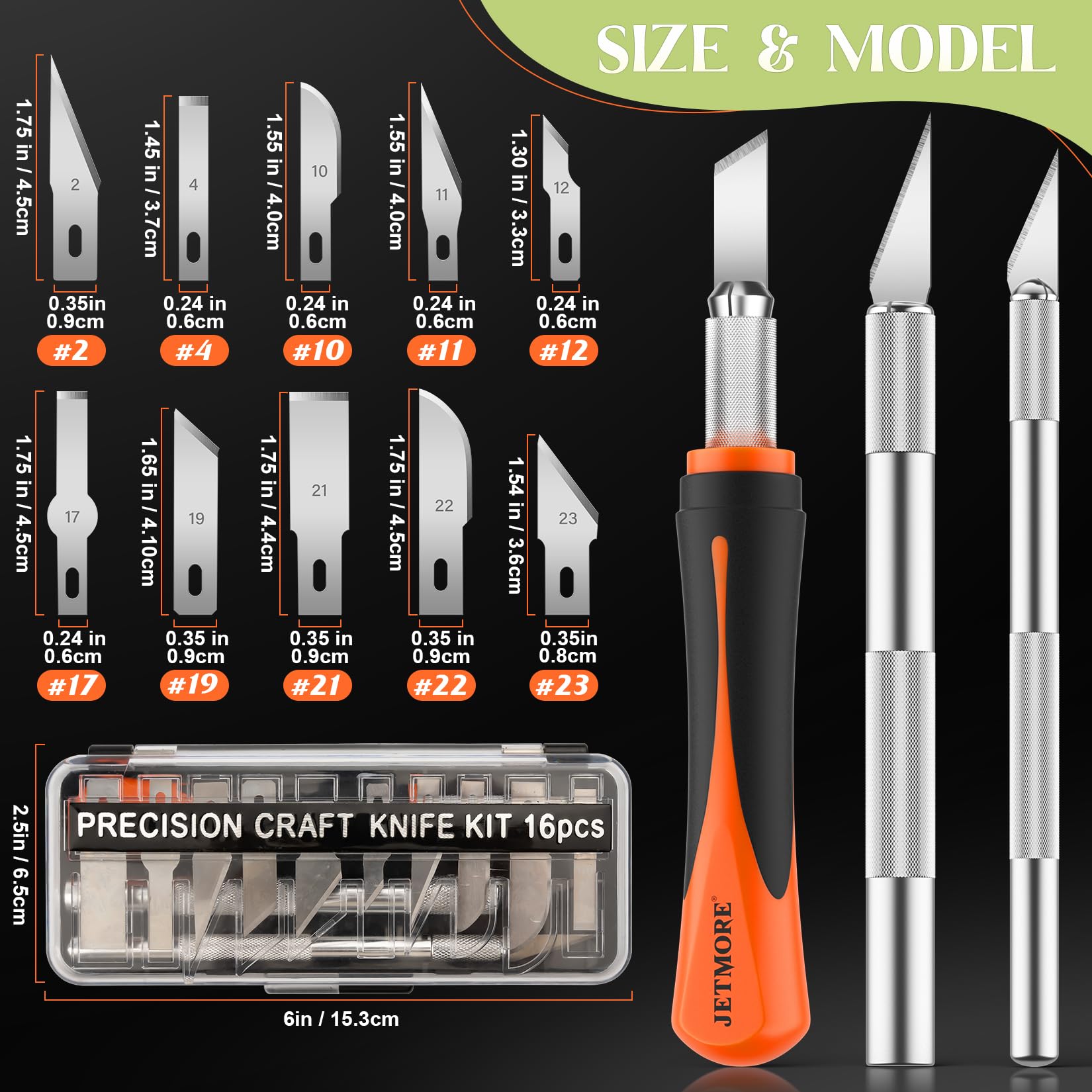 Jetmore Exacto Knife Set - 16 Blades -5