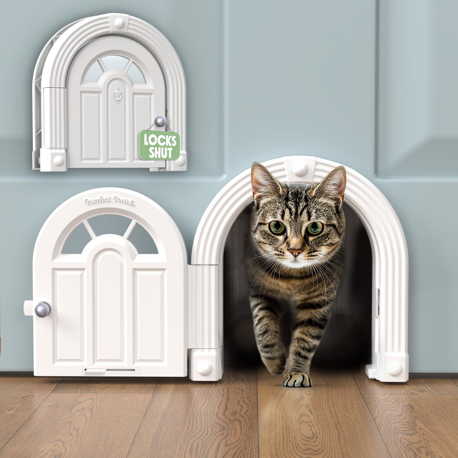 Photo 1 of Purrfect Portal Meow Manor Cat Door - No-Flap Interior Door
