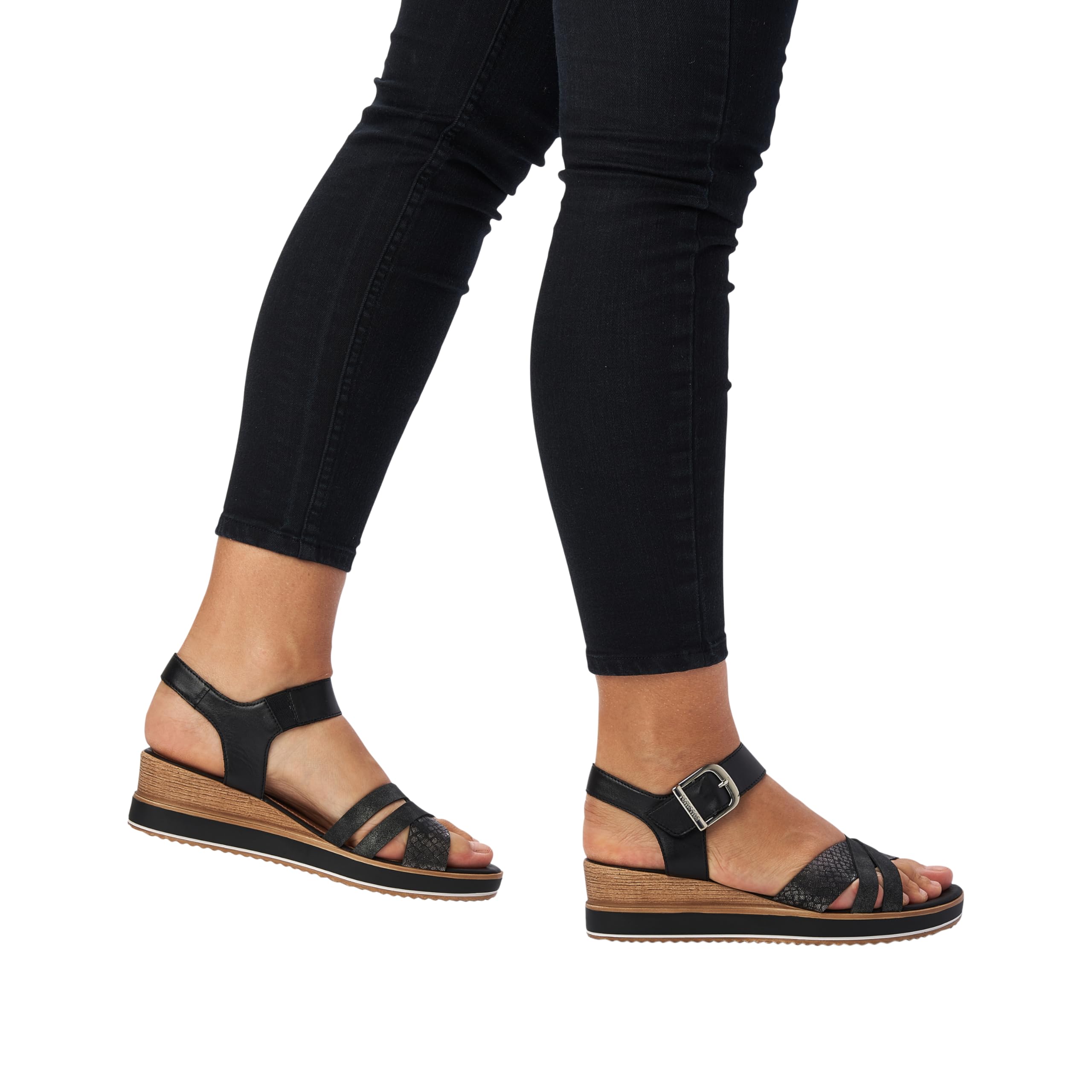 Remonte Damen Keilsandalen D6454, Frauen Sandalen