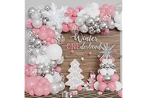 Pink Winter Wonderland Baby Shower Balloon Arch Kit