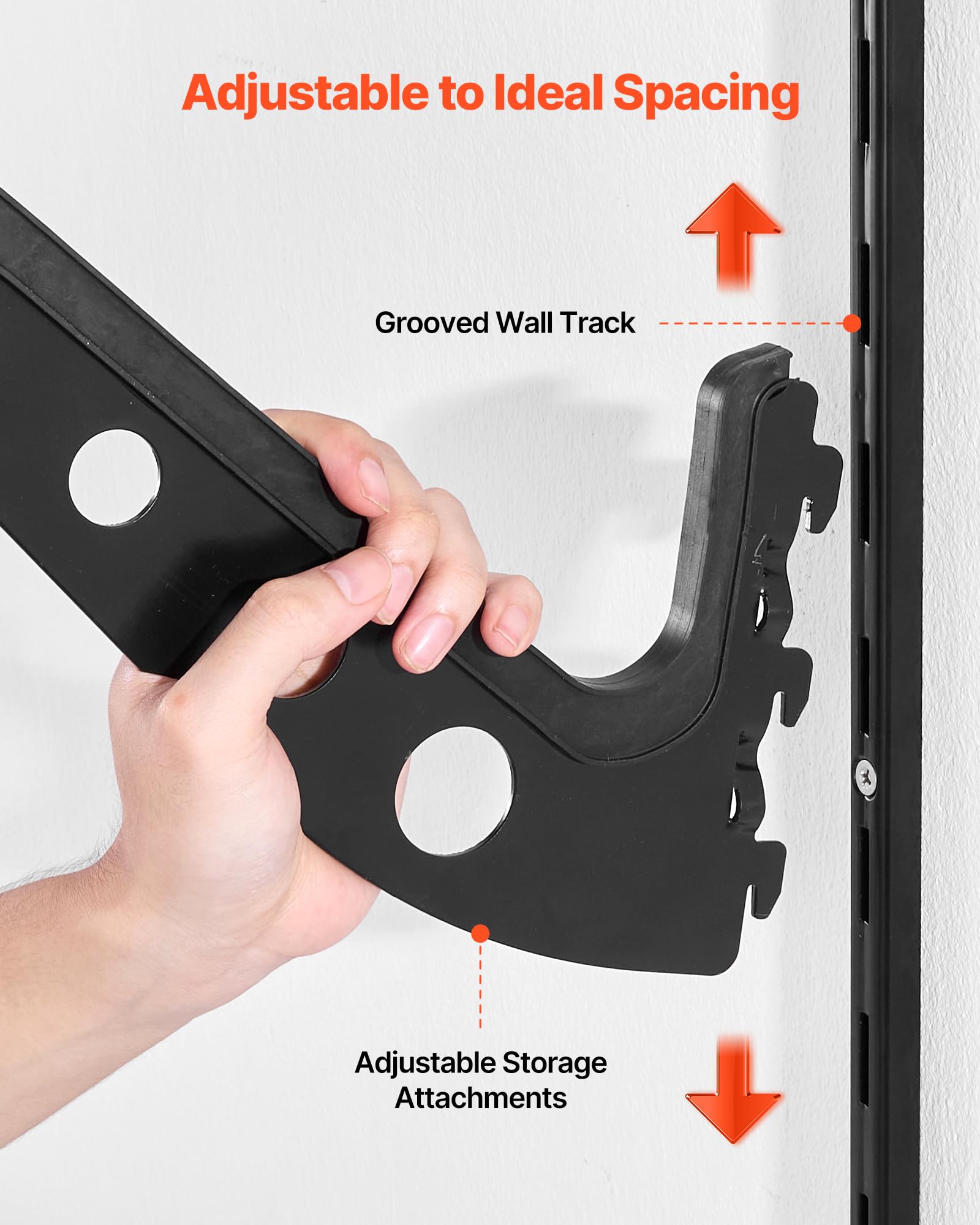 VEVOR Soporte de Pared para Tablas de Surf, Soporte Horizontal para Tablas de Surf de 4 Niveles para Almacenamiento y Exhibición, Organizador Ajustable para Kiteboards, Esquís y Snowboards, Negro