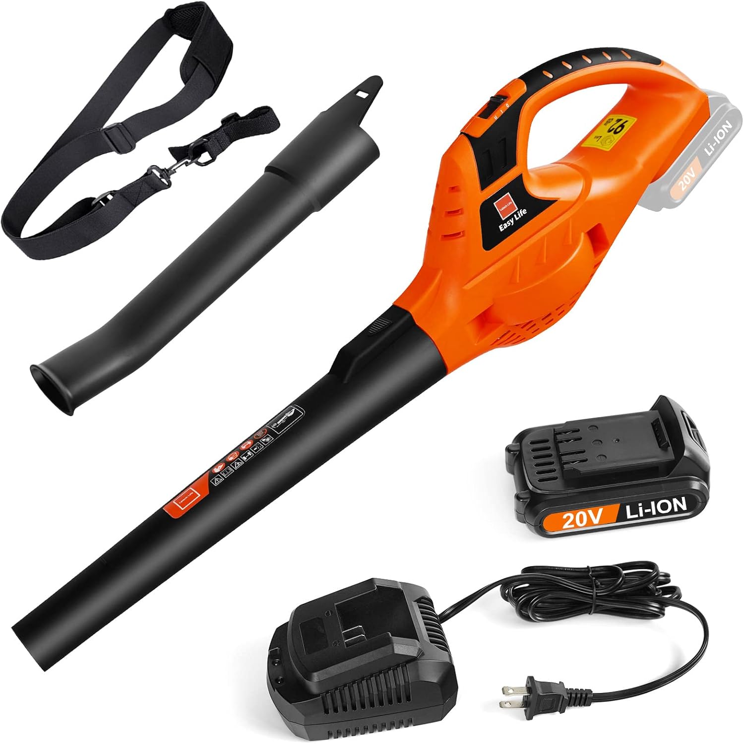 Leisch Life Cordless Leaf Blower with 2.0Ah Battery & Fast