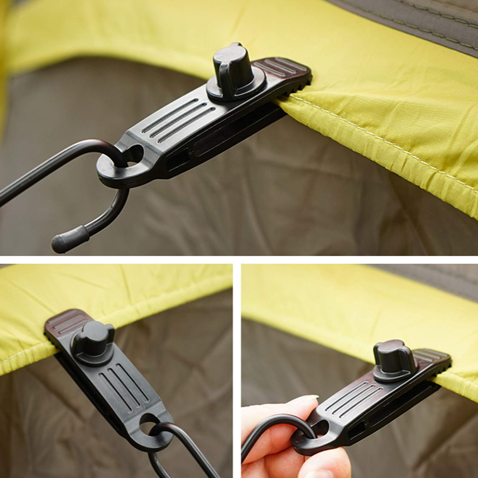 10 Clips De Bâche Résistants Vent - Plastique PA, Pour Auvents/camping/couverture Voiture, Fixation Solide