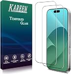 KAREEN 2 Protecteur d'écran Pack pour iPhone 13 Pro Max Film de verre trempé de 6,7 pouces, 9H Dureté, Anti-égratignures, Sans bulles, Cohérence des cas, Facile à installer