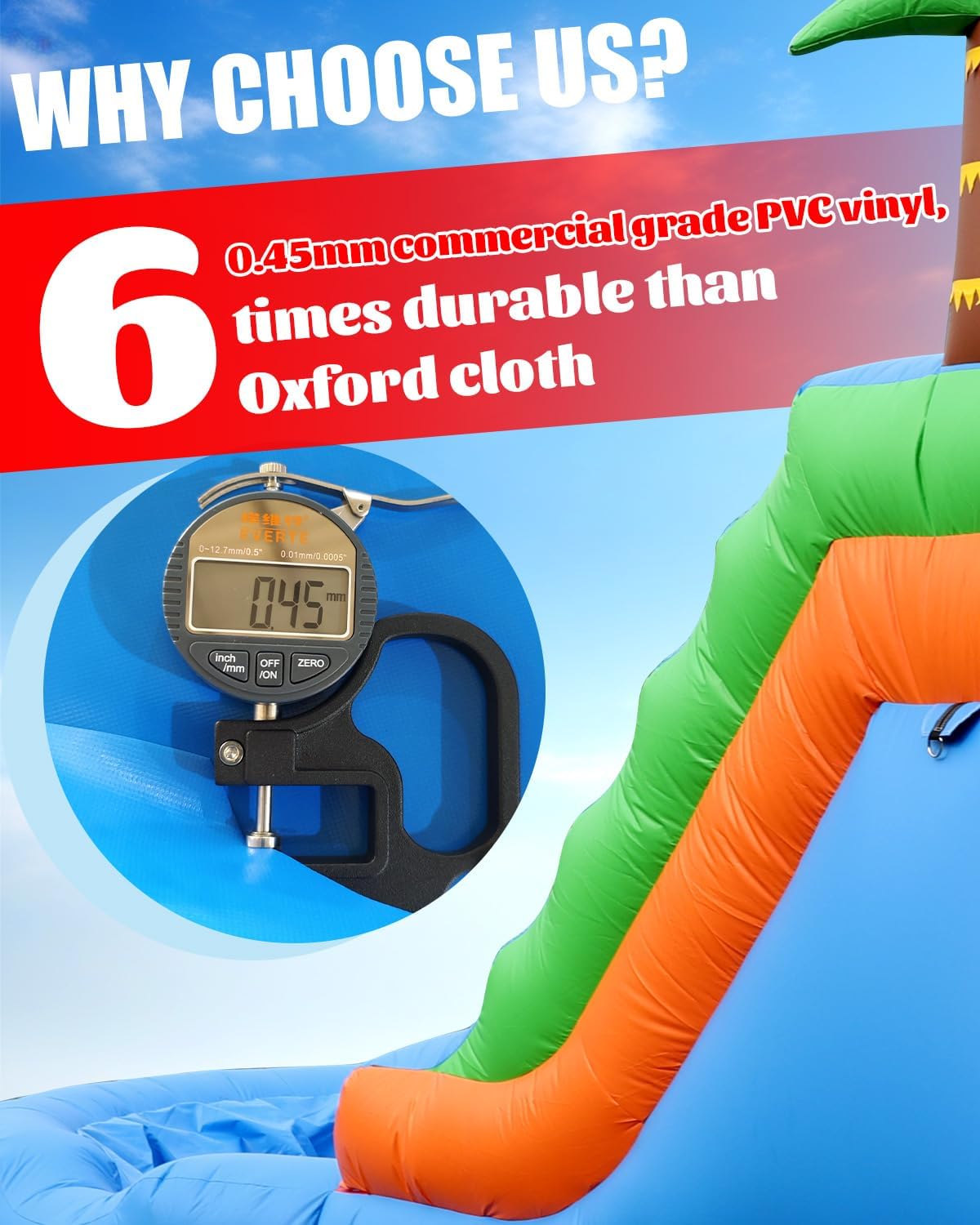 22.5FT(L) Commercial Water Slide for Adults Kids, 100% PVC Inflatable Adult Double Water Slide with 1100W Blower, 0.45mm Heavy Duty Vinyl Blow Up Waterslides Backyard Outdoor, 22.5x11x12ft