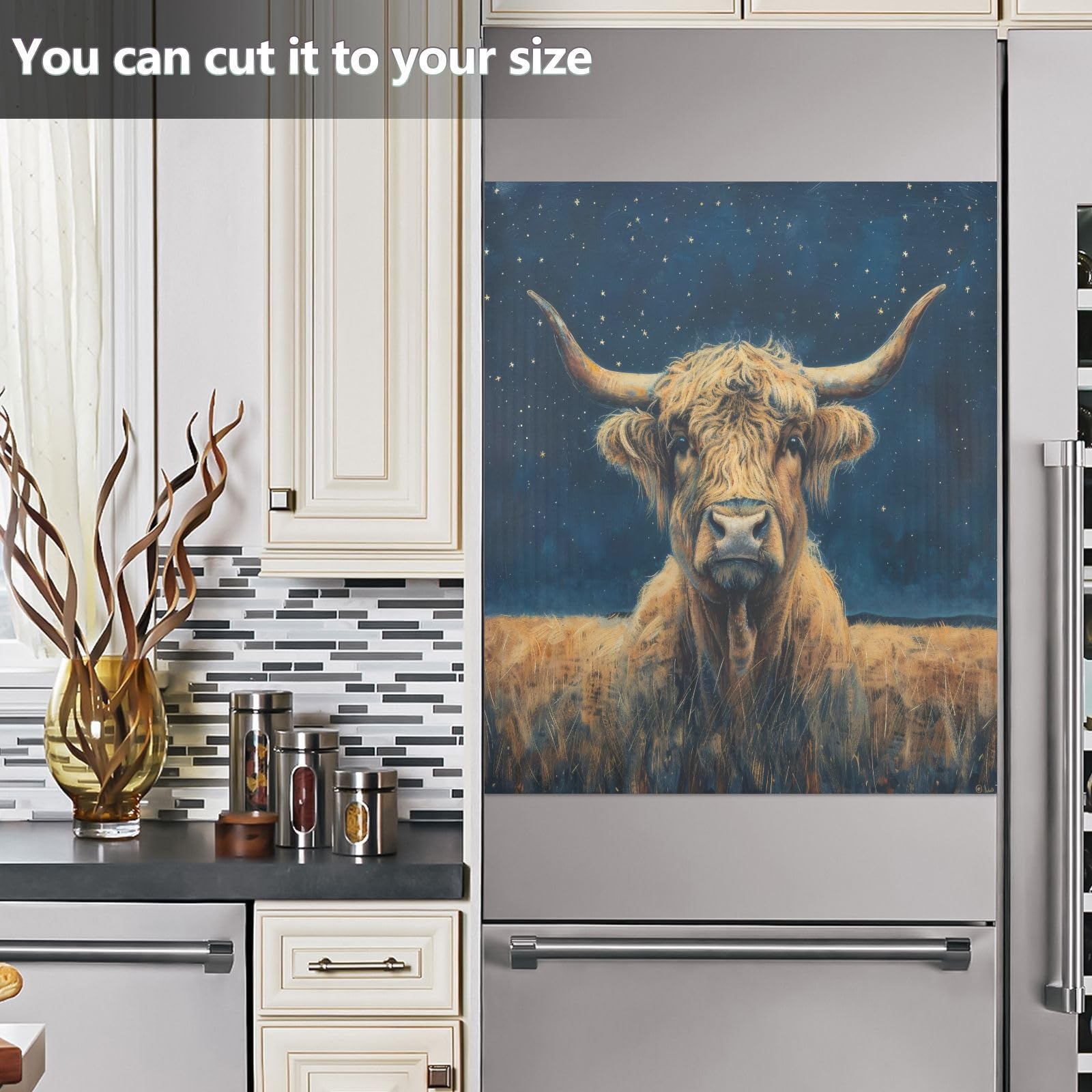 Highland Cow Dishwasher Magnet Covers For The Front Magnetic Dishwasher Cover Home Cabinet Decals 23 X 26 Refrigerator Door Home Decor