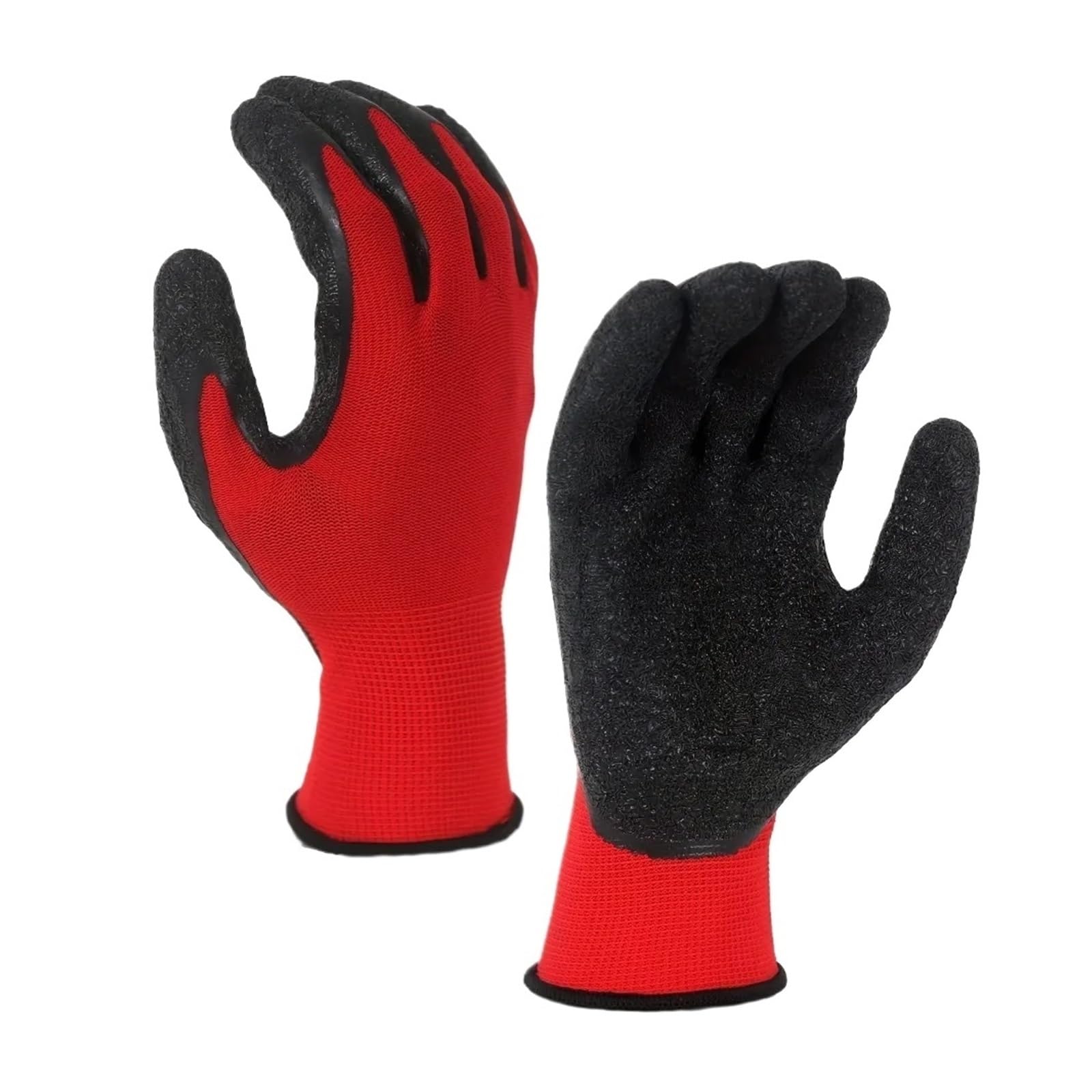 Guanti da lavoro multifunzionali, rivestimento in gomma, resistenti e aderenti, adatti for giardinaggio lavoratori meccanici(12 Pairs)