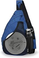 MOYAQI Disc Golf Sling Bag with Retriever Holder, 10-Disc Capacity, Padded Straps & Pockets - Lightweight Backpack for Golfers