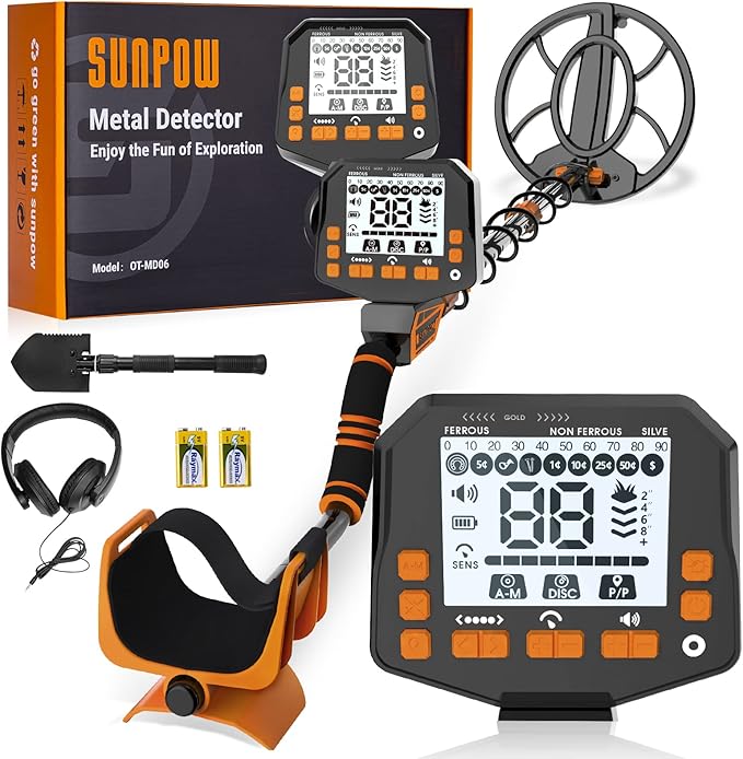Metal Detector, SUNPOW Metal Detector Professionale per Adulti, Con