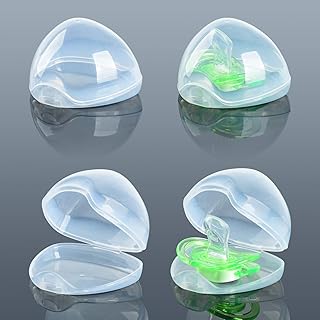 Pacifier Box,Pacifier Case,Pacifier Holder Case,Pacifier Clip,Pacifier Container for Travel,BPA Free,Pacifier Accessories 4 Pack Transparent