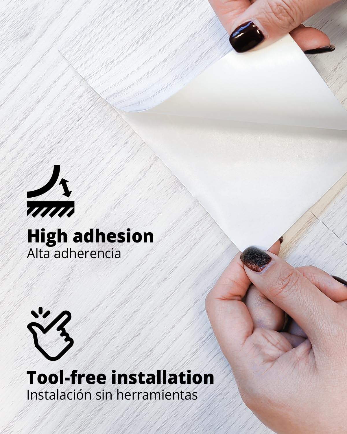 TIBBERS Suelo Vinílico Autoadhesivo, 12 Lamas de 15 x 91 cm (1,67 m²), PVC Impermeable y Recortable, Alta Adherencia, Imitación Madera, SMD006