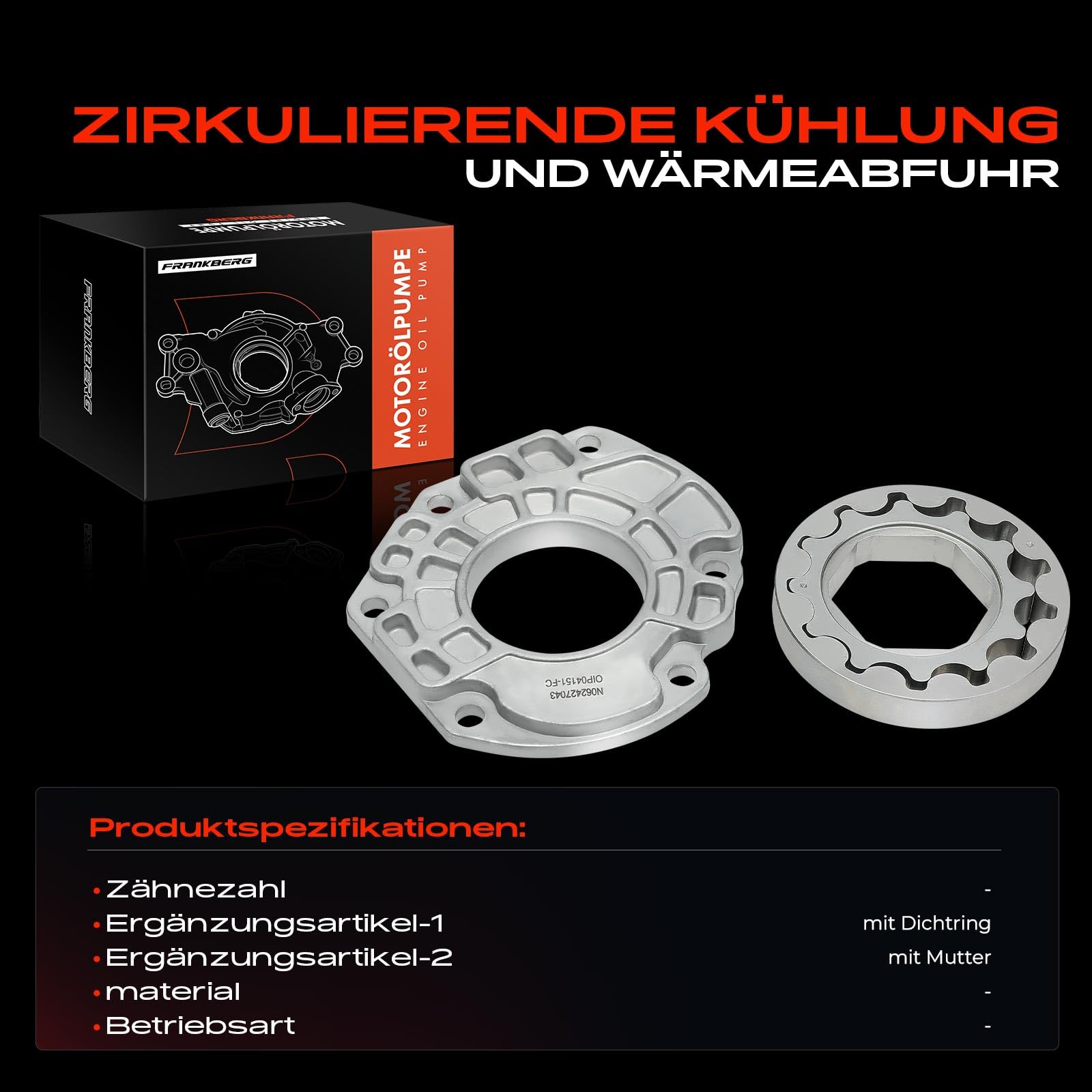 Frankberg Pompa dell'olio Compatibile con Agila (A) H00 Astra G Caravan T98 Corsa C X01 Meriva X03 Tigra Twintop X04 Astra H GTC A04 Astra G CC T98 Replace# 93181959 | Compatibile con: Corsa D S07, Astra H A04, Astra G Caravan T98, Corsa C Box/Hatchback X