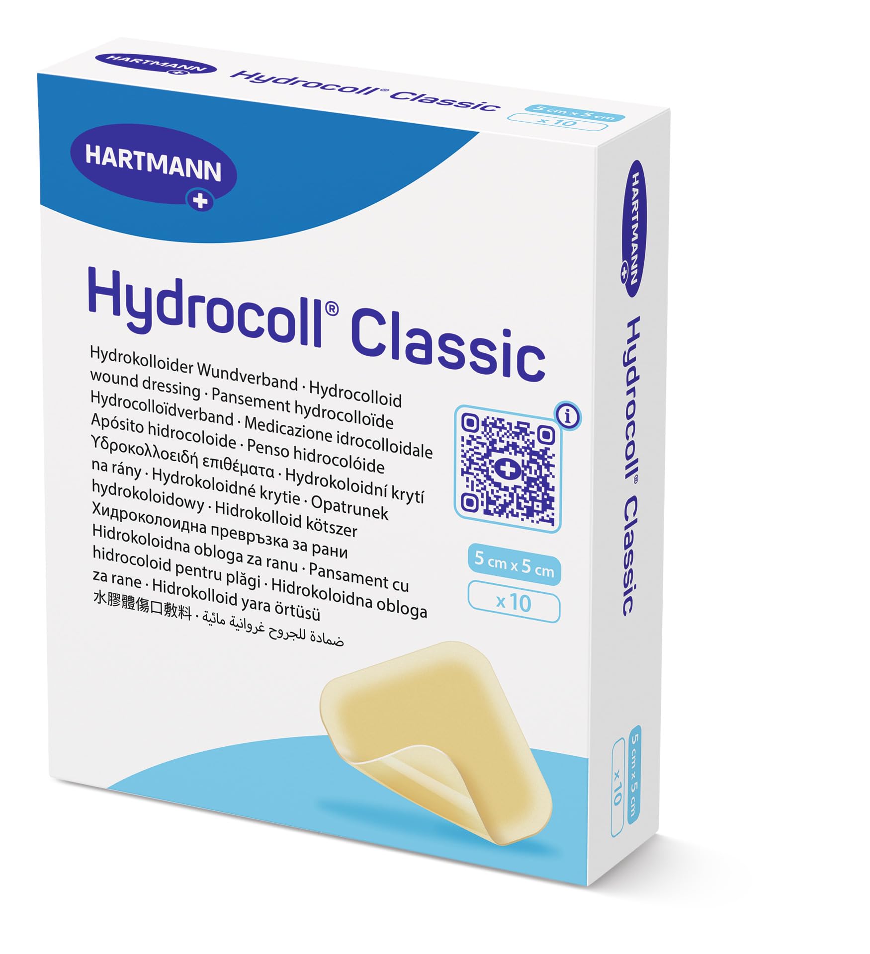 Hydrocoll Classic, 5 x 5 cm, bandaż hydrokollidowy, 1 składane pudełko po 10 sztuk
