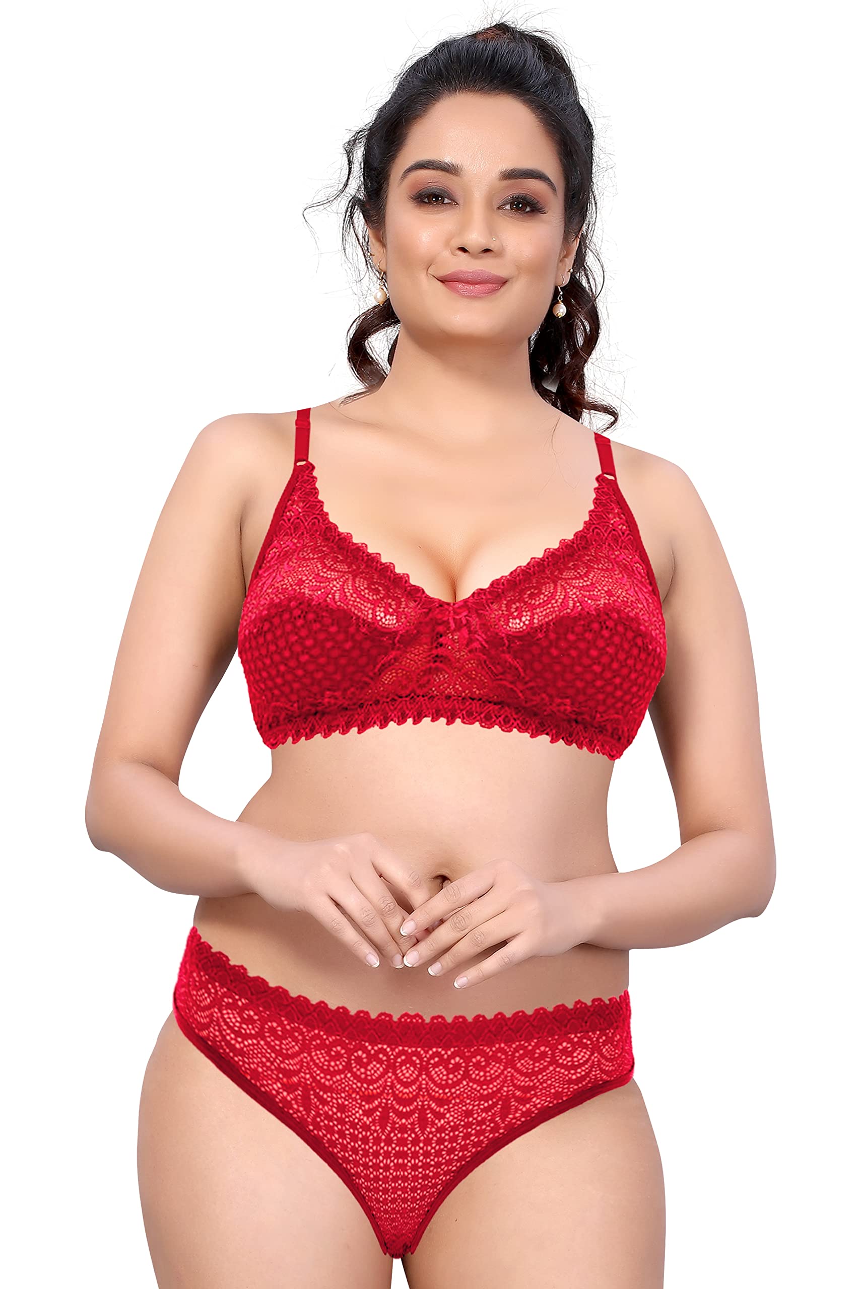 bs sales Bra Panty Set for Women and Girls Latest Lingerie Set with Full Coverage Non-Padded Bra and Panty Set-picture-51