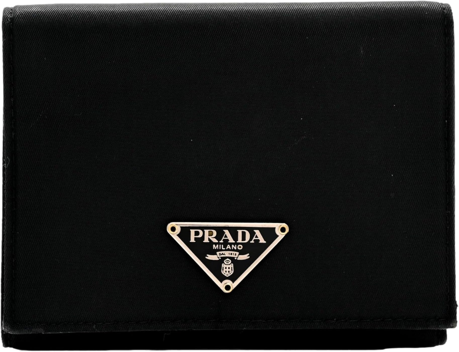 Bifold Compact Nylon Wallet, Black