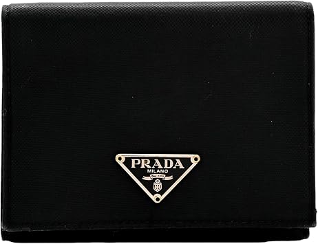 Prada Bifold Compact Nylon Wallet, Black