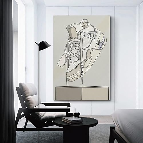 Miniatura 3 de Sneaker Art Posters - Lienzo decorativo para pared, 12 x 18 pulgadas, decoración moderna para dormitorio familiar