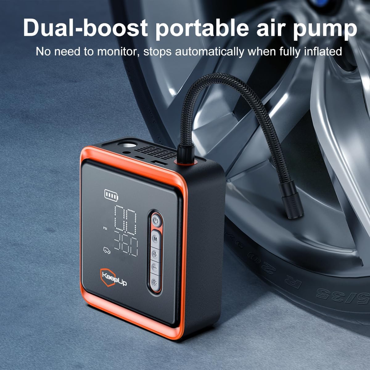 KeepUp ポータブルタイヤインフレーター NW05-P KeepUp NW05-P Tire Inflator Portable Air Compressor User Manual