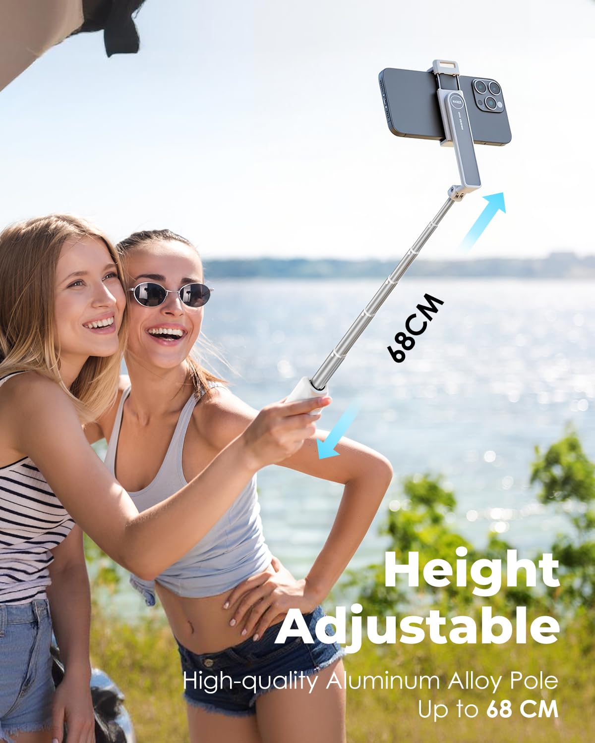 Viozon Selfie Stick, Compatible With 4-7" Phone, Phone Holder, Wireless