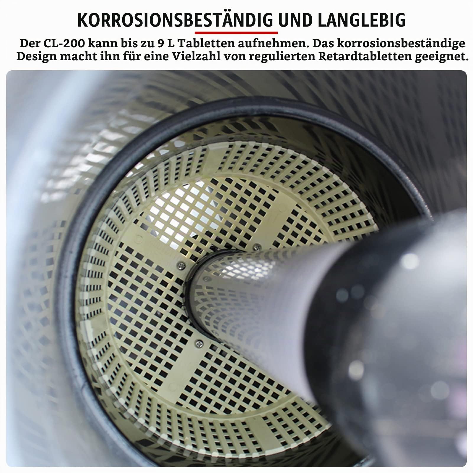 Automatische automatische Chemikalienzuführung, robuste und langlebige automatische Chlorzufuhr, korrosionsbeständiger CL-200-Teich für Schwimmbad-Desinfektionsgeräte