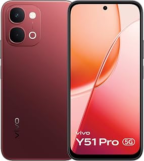 vivo Y51 Pro 5G (Crimson Red, 8GB RAM, 128GB Storage) with No Cost EMI/Additional Exchange Offers