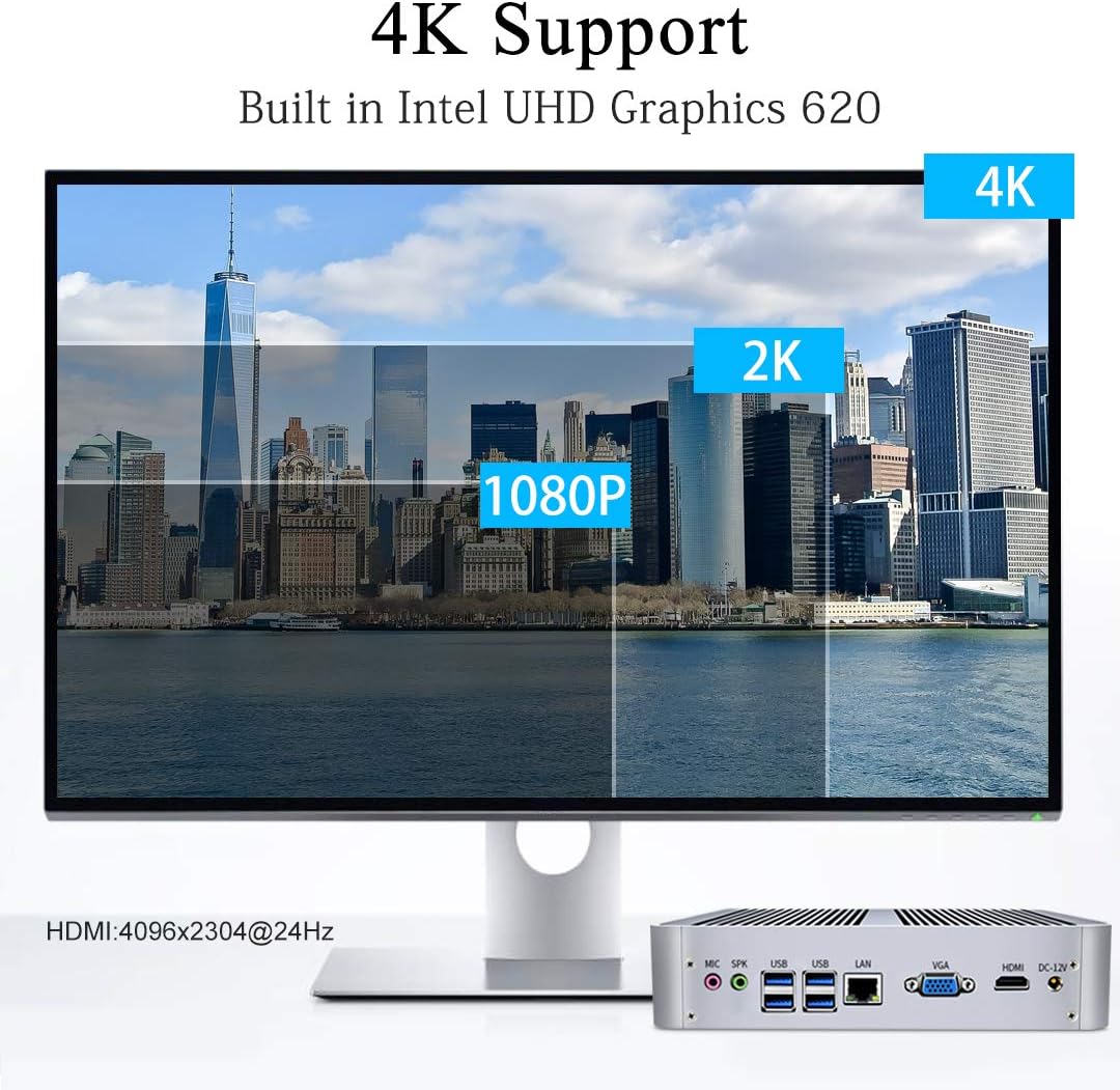 Popular MSECORE Mini Desktop PC/HTPC, Fanless Computer with Core i5-8250U(Up to 3.40 GHz), 16G DDR4|128G SSD, 4K, Dual Monitor Capable, Win10 Pro Special MSECORE Mini Desktop PC/HTPC, Fanless Computer with Core i5-8250U(Up to 3.40 GHz), 16G DDR4|128G SSD, 4K, Dual Monitor Capable, Win10 Pro